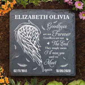 I'll Miss You Until We Meet Again - Personalized Memorial Stone, Human Grave Marker - Memorial Gift, Sympathy Gift