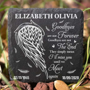 I'll Miss You Until We Meet Again - Personalized Memorial Stone, Human Grave Marker - Memorial Gift, Sympathy Gift