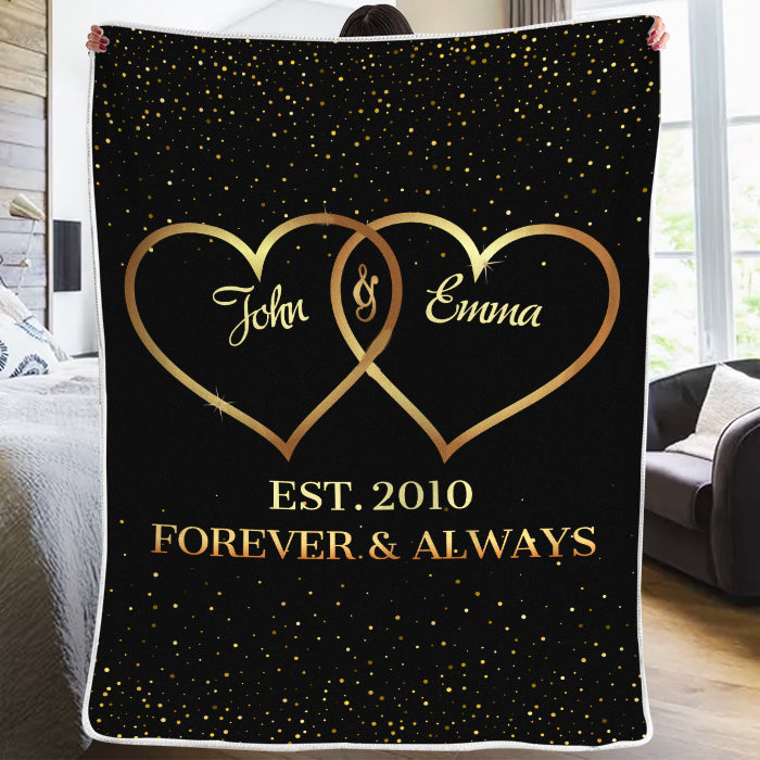 Notre histoire d'amour - Couverture personnalisée pour couple - Cadeau de Saint-Valentin pour mari et femme, anniversaire