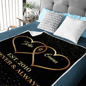 Notre histoire d'amour - Couverture personnalisée pour couple - Cadeau de Saint-Valentin pour mari et femme, anniversaire