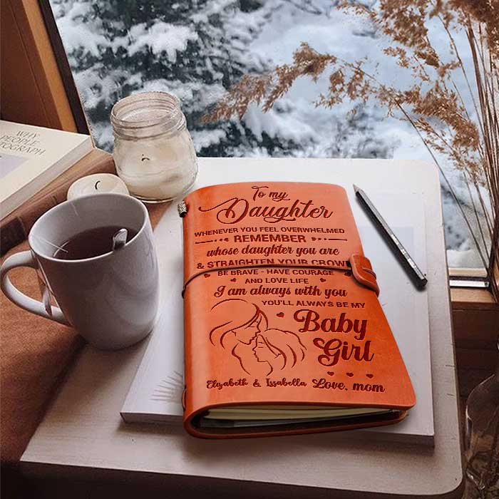 Je suis toujours avec toi - Journal vintage personnalisé - Cadeau pour fille