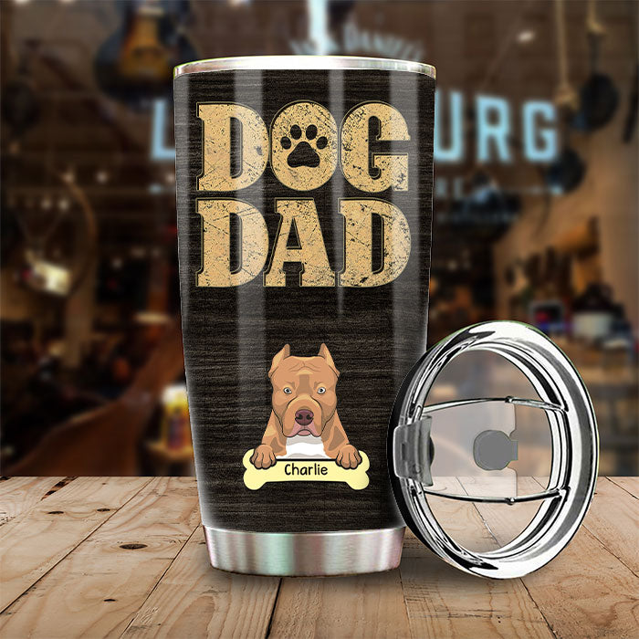 La vie est meilleure avec un chien - Gobelet personnalisé - Cadeau pour papa chien