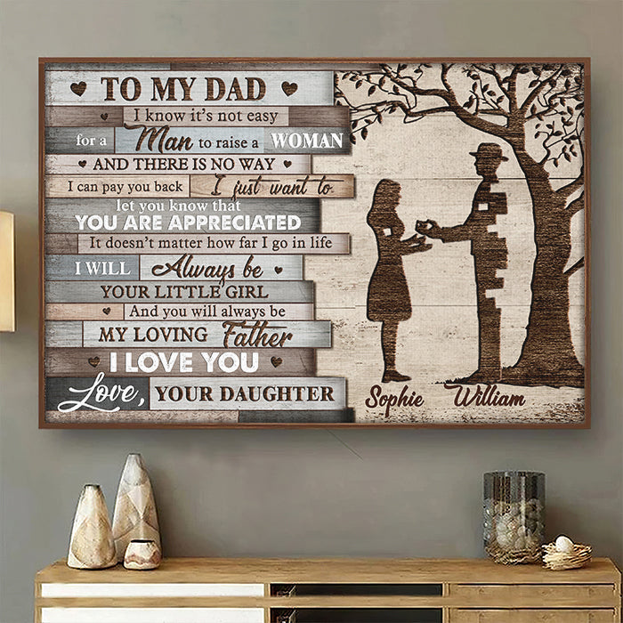 I Will Always Be Your Little Girl - Personalized Horizontal Poster.