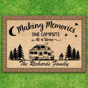Making Memories At The Campsite - Personalized Decorative Mat.