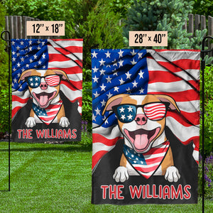 American Dog's House - 4th Of July Decoration - Personalized Dog Flag.