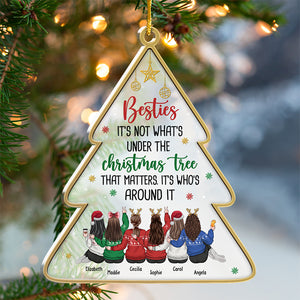 Nos souvenirs sont innombrables, notre amitié est sans fin - Décoration de Noël personnalisée en acrylique en forme de sapin de Noël - Cadeau pour meilleure amie, meilleure amie, sœur, cadeau d'anniversaire pour meilleure amie et amie, cadeau de Noël