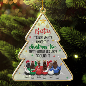 Nos souvenirs sont innombrables, notre amitié est sans fin - Décoration de Noël personnalisée en acrylique en forme de sapin de Noël - Cadeau pour meilleure amie, meilleure amie, sœur, cadeau d'anniversaire pour meilleure amie et amie, cadeau de Noël