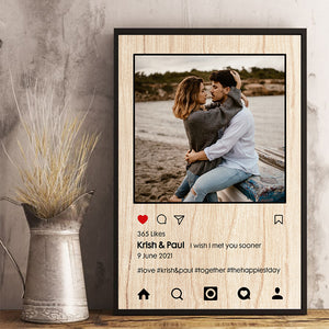 Instagram Style - Personalized Vertical Poster.