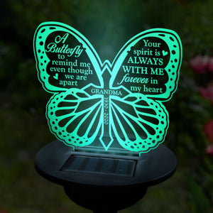 Ton esprit est toujours avec moi - Lampe solaire de jardin commémorative personnalisée - Cadeau commémoratif, cadeau de condoléances