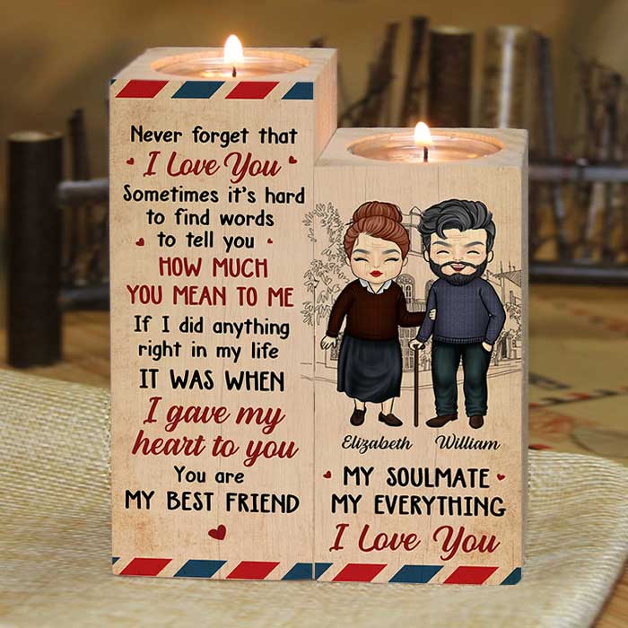 I Did A Right Thing In My Life That I Gave My Heart To You - Gift For Couples, Personalized Candle Holder.