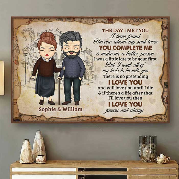 You Make Me A Better Person - I Love You Forever And Always - Gift For Couples, Personalized Horizontal Poster.