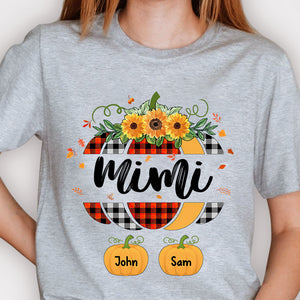 Grandma Pumpkin Kids - Personalized Unisex T-Shirt.