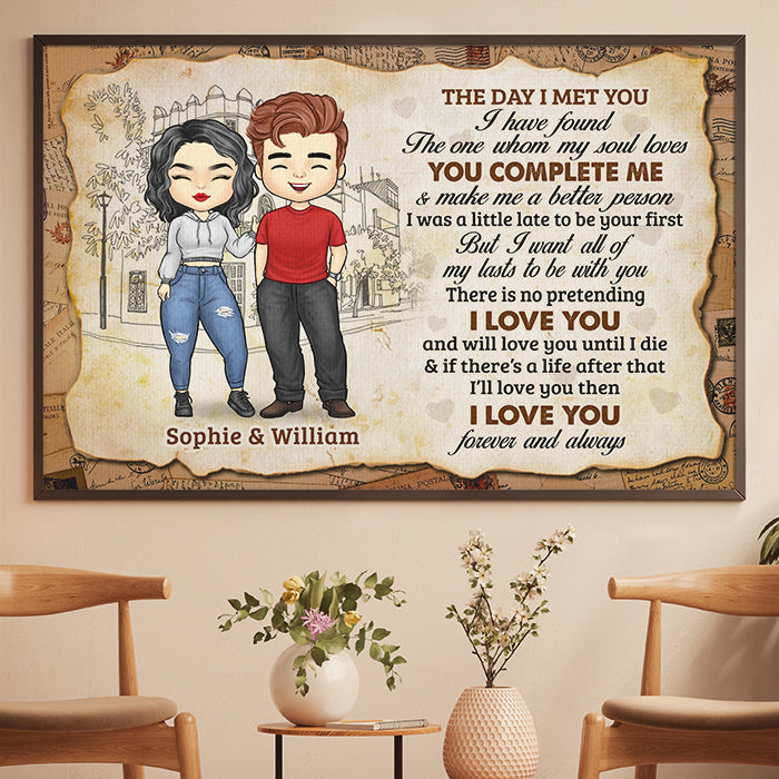 You Make Me A Better Person - I Love You Forever And Always - Gift For Couples, Personalized Horizontal Poster.