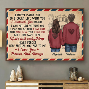 I Can Not Live Without You - I Love You, Forever And Always - Gift For Couples, Personalized Horizontal Poster.