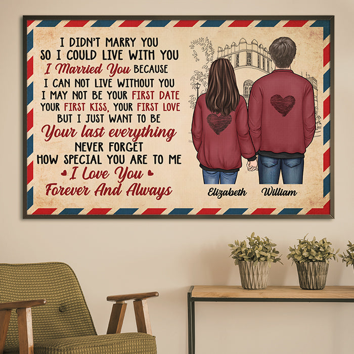 I Can Not Live Without You - I Love You, Forever And Always - Gift For Couples, Personalized Horizontal Poster.