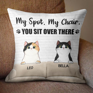 You Sit Over There - Funny Personalized Cat Pillow (Insert Included).