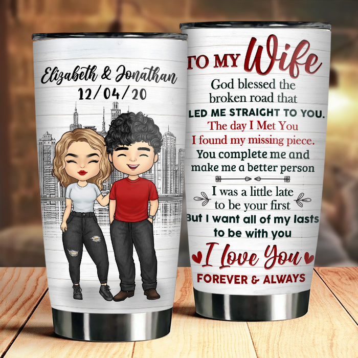 You Make Me A Better Person, I Love You - Gift For Couples, Personalized Tumbler.