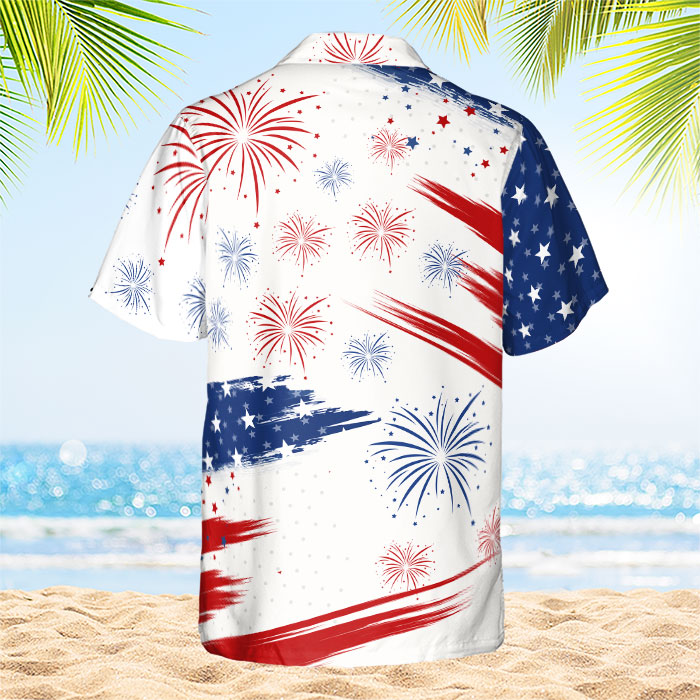 Joyeux Jour de l'Indépendance - T-shirt hawaïen personnalisé - Cadeau pour papa, cadeau pour amoureux des animaux