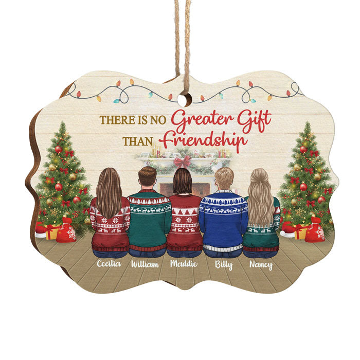 Frères et sœurs de cœur - Décoration de Noël en bois personnalisée en forme de Benelux - Cadeau pour meilleur ami, meilleure amie, sœur, cadeau d'anniversaire pour meilleur ami et ami, cadeau de Noël