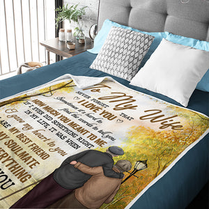 To My Wife Never Forget That I Love You - Gift For Couples, Personalized Blanket.