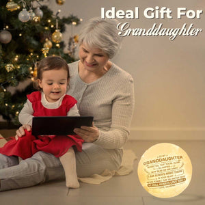 Ne vous sentez jamais seul - Lampe lunaire - À ma petite-fille, cadeau pour petite-fille, cadeau de grand-mère pour petite-fille, cadeau d'anniversaire pour petite-fille, cadeau de Noël