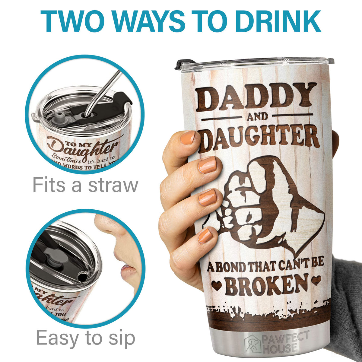 Sometimes It’s Hard To Find Words To Tell You How Much You Mean To Me - Tumbler - To My Daughter, Gift For Daughter, Daughter Gift From Dad, Birthday Gift For Daughter