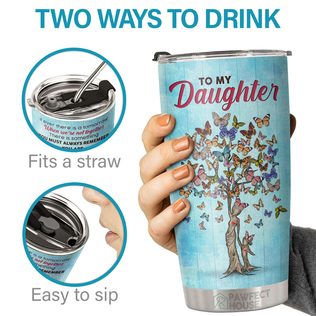 You Must Always Remember You Are Braver Than You Believe - Tumbler - To My Daughter, Gift For Daughter, Daughter Gift From Mom, Birthday Gift For Daughter