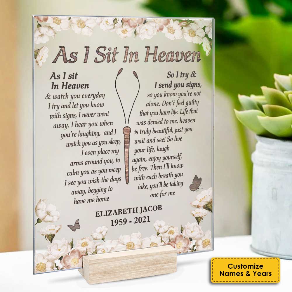 Tu n'es pas seul - Plaque acrylique personnalisée - Cadeau commémoratif, cadeau de condoléances