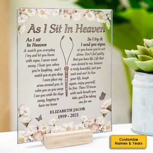Tu n'es pas seul - Plaque acrylique personnalisée - Cadeau commémoratif, cadeau de condoléances