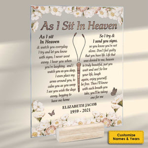 Tu n'es pas seul - Plaque acrylique personnalisée - Cadeau commémoratif, cadeau de condoléances