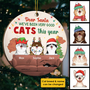 On The Naughty List - We Regret Nothing - Personalized Round Ornament.