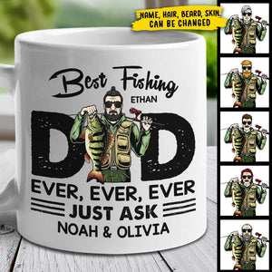 Best Fishing Dad Ever - Gift For Dad - Personalized Mug.