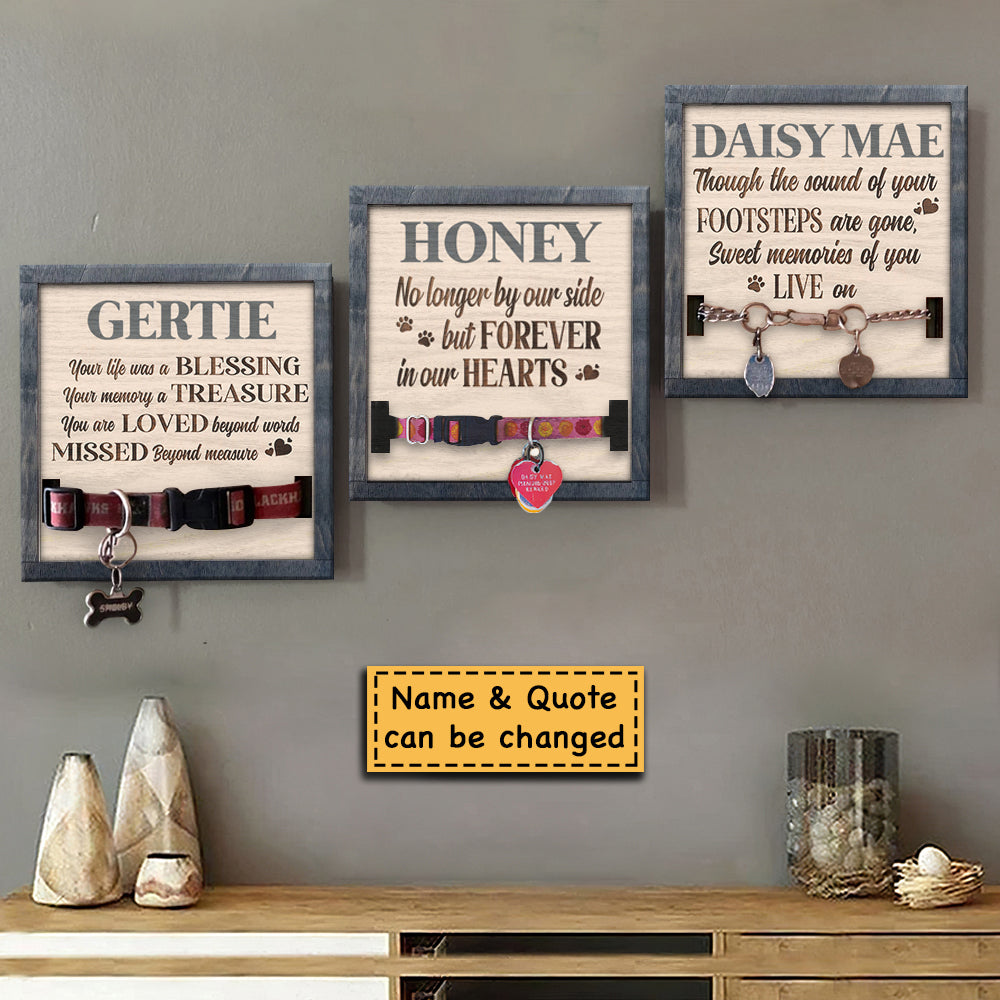 No Longer In Ourside - Dog Memorial - Personalized Memorial Pet Loss Sign (9x9 inches).