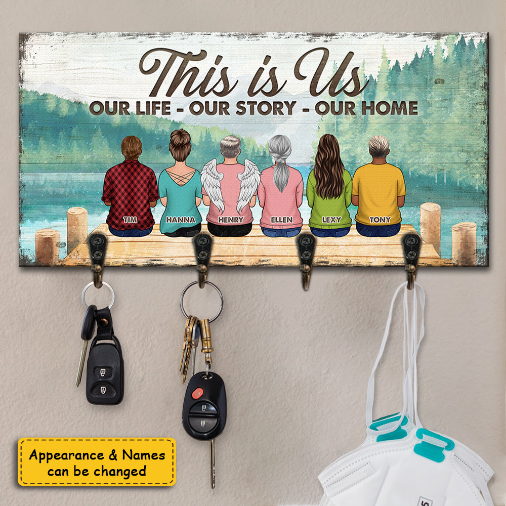 This Is Us - Personalized Key Hanger, Key Holder - Gift For Family