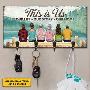 This Is Us - Personalized Key Hanger, Key Holder - Gift For Family