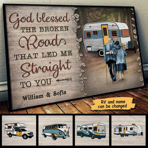 The Road That Led Me Straight To You - Personalized Horizontal Poster.