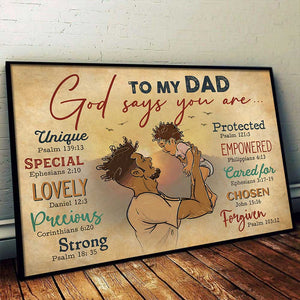 Proud Of Black Dad -  Horizontal Poster.