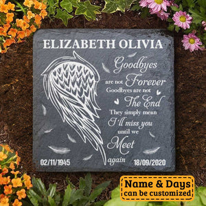 I'll Miss You Until We Meet Again - Personalized Memorial Stone, Human Grave Marker - Memorial Gift, Sympathy Gift