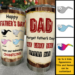 Cher papa, je t'aime tous les jours - Gobelet personnalisé - Cadeau pour papa, cadeau pour la fête des pères