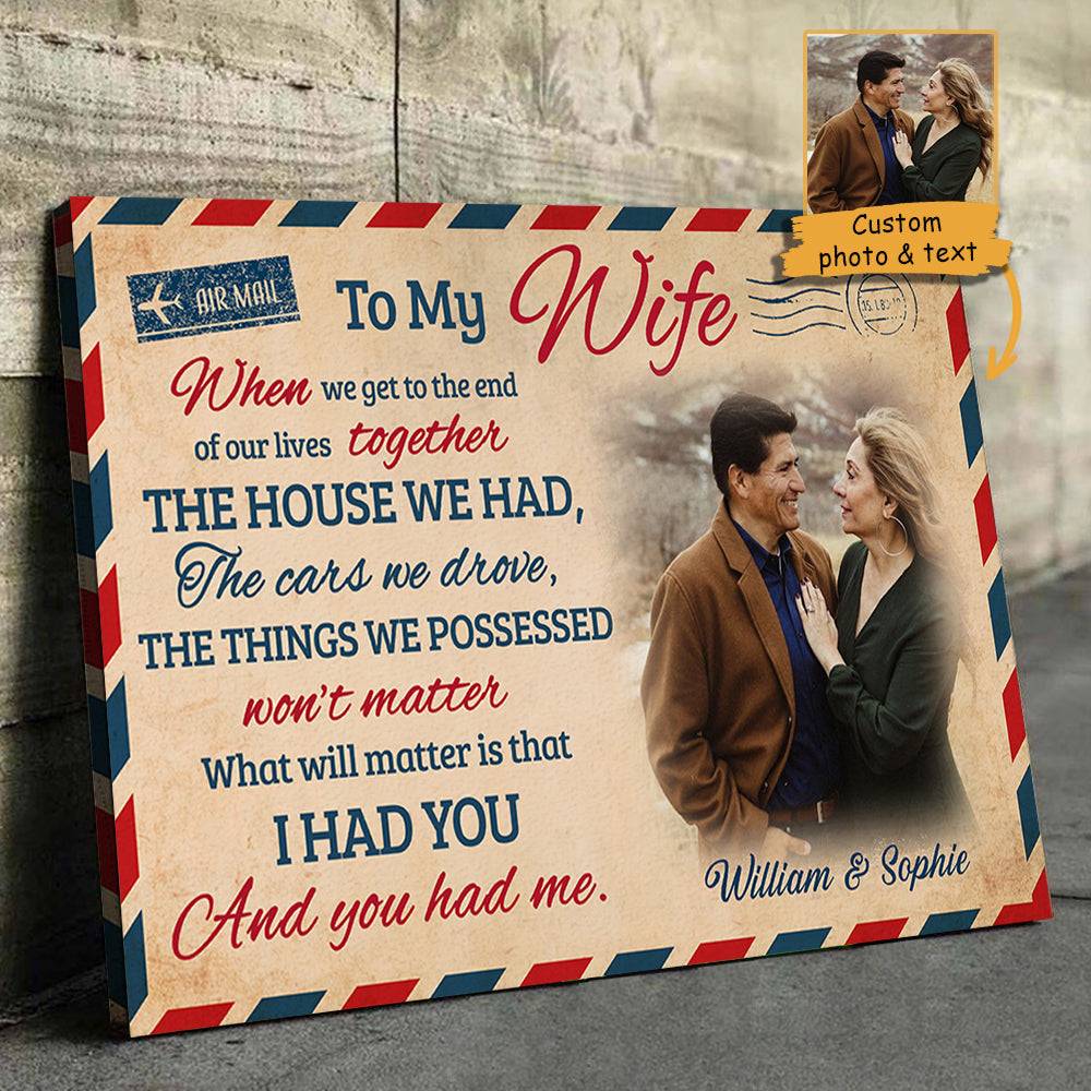 I Had You And You Had Me - Personalized Horizontal Canvas.