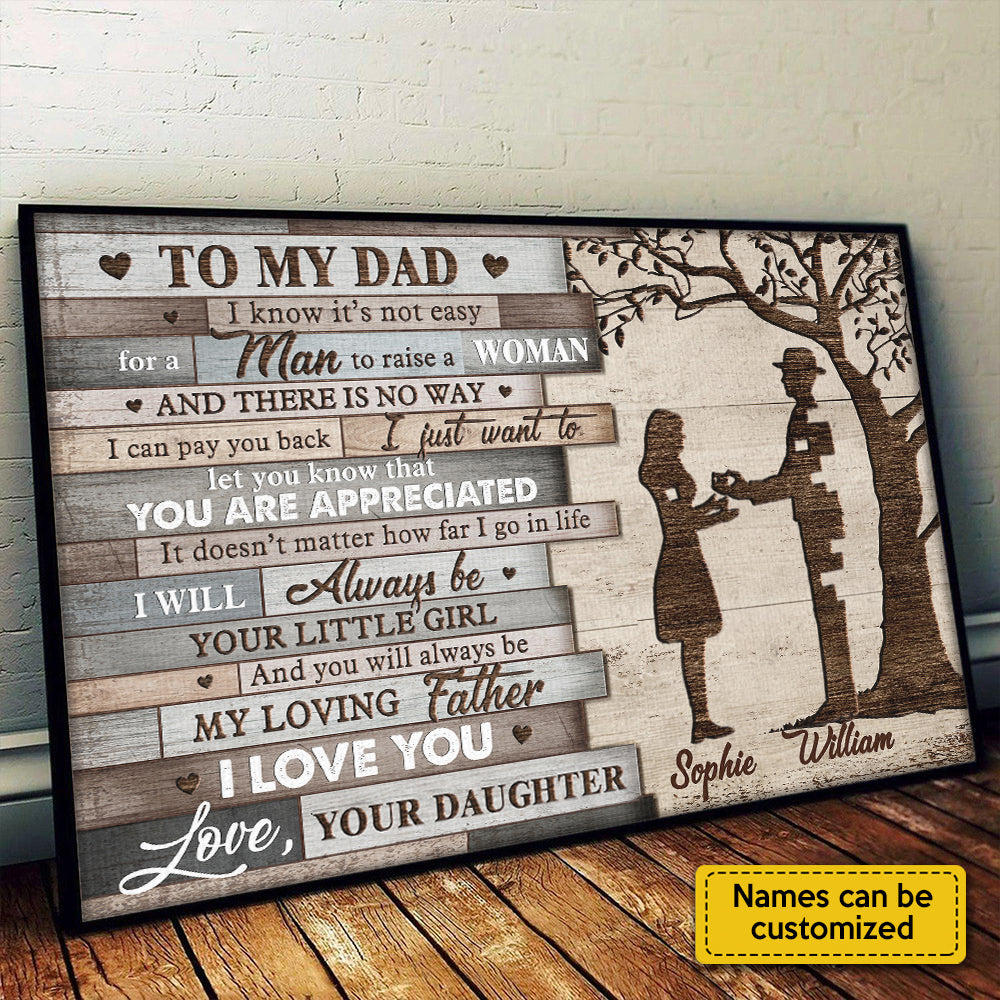 I Will Always Be Your Little Girl - Personalized Horizontal Poster.