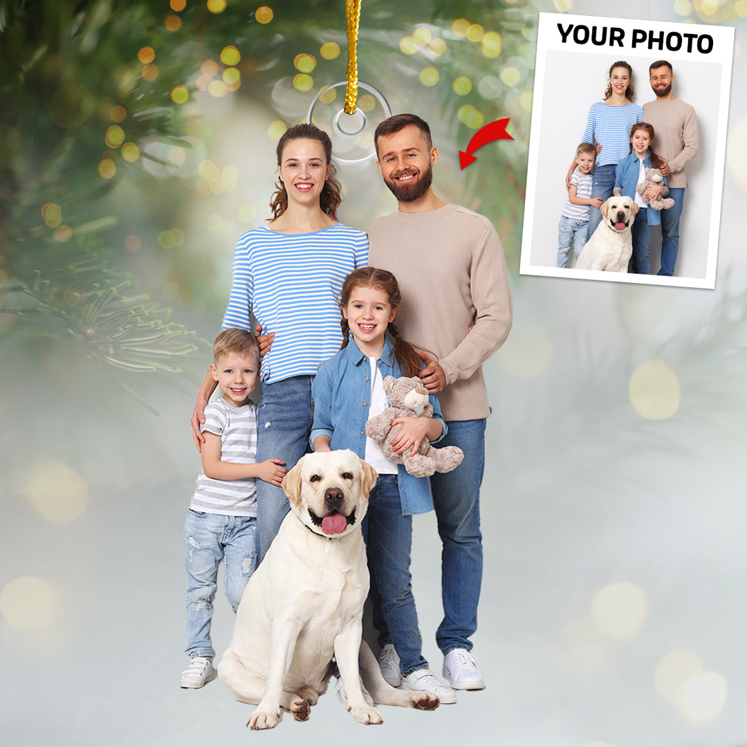 Custom Photo Christmas Gift From Santa - Dog & Cat Personalized Custom Ornament - Acrylic Custom Shaped - Christmas Gift For Pet Owners, Pet Lovers