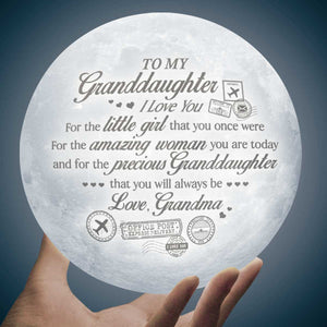 Je t'aime pour la femme incroyable que tu es aujourd'hui - Lampe de lune - À ma petite-fille, cadeau pour petite-fille, cadeau de grand-mère pour petite-fille, cadeau d'anniversaire pour petite-fille, cadeau de Noël