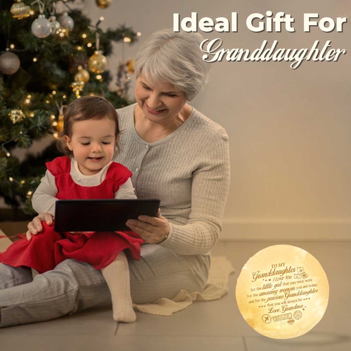 Je t'aime pour la femme incroyable que tu es aujourd'hui - Lampe de lune - À ma petite-fille, cadeau pour petite-fille, cadeau de grand-mère pour petite-fille, cadeau d'anniversaire pour petite-fille, cadeau de Noël
