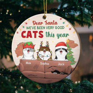 On The Naughty List - We Regret Nothing - Personalized Round Ornament.
