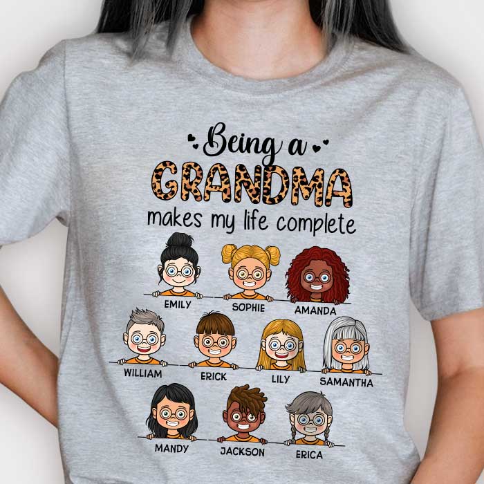 Being A Grammy Makes My Life Complete - Personalized Unisex T-Shirt.