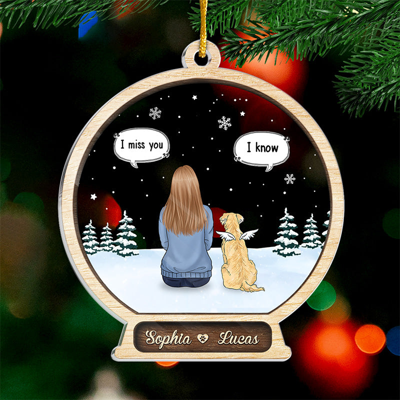 Vous êtes aimé au-delà des mots - Ornement commémoratif personnalisé - Forme personnalisée en acrylique - Cadeau de Noël, cadeau de condoléances pour les propriétaires d'animaux de compagnie et les amoureux des animaux