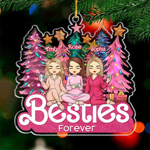 Merry Christmas To My Sister Best Friend & Therapist - Bestie Personalized Custom Ornament - Acrylic Custom Shaped - Christmas Gift For Best Friends, BFF, Sisters