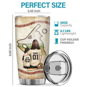 Derrière chaque joueur de baseball - Gobelet personnalisé pour la famille - Cadeau pour les membres de la famille