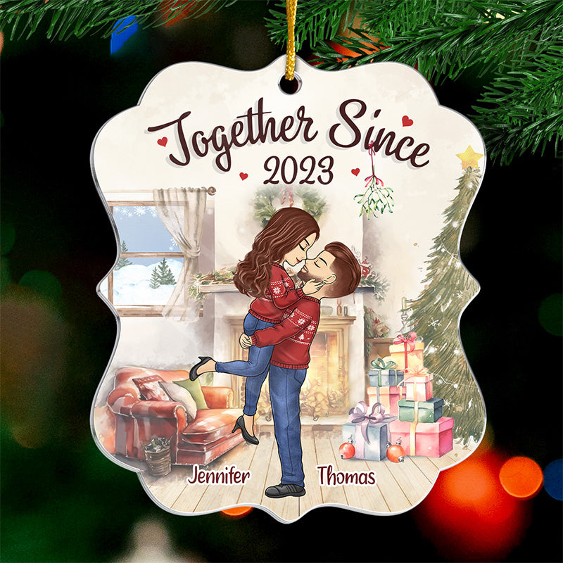 À celui que j'aime - Ornement personnalisé pour couple - Forme personnalisée en acrylique - Cadeau de Noël pour mari et femme, anniversaire